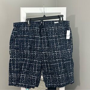 GAP Navy and White Checkered Men Shorts